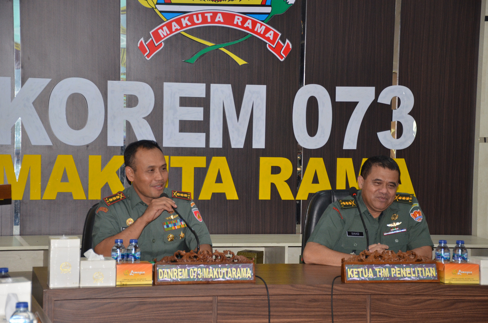 Analisis Penyiapan Ruang Wilayah Pertahanan Darat, Tim Pusterad Kunjungi Korem 073/Makutarama